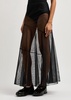 Sheer tulle maxi skirt 