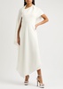 Pascale cape-effect draped maxi dress