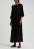 Yalia draped cotton maxi dress