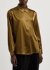 Stretch-silk satin shirt 