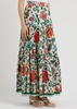 Big floral-print cotton-blend maxi skirt 