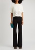 Hibiscus flared-leg trousers