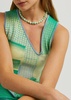 Seafoam 18kt gold-plated beaded necklace