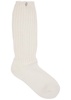 Ribbed cotton-blend socks