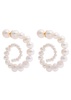 Vinnie spiral pearl drop earrings