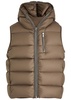 Hooded quilted nylon gilet 