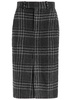 Born Sleepy checked wool midi skirt 