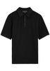 Harvey open-knit cotton-blend polo shirt