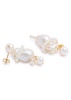 Carvings pearl 18kt gold-vermeil drop earrings 