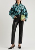 Caleb floral-print stretch-cotton blouse