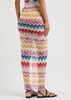 Zigzag fine-knit maxi skirt 