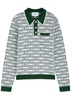 Logo-monogrammed wool-blend polo jumper 