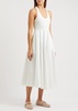 Open-back cotton poplin midi dress