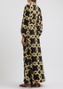 Camerino printed silk crepe de chine maxi dress 