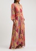 Meera printed georgette maxi dress 