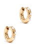 Gem In A Hoop 18kt gold-plated hoop earrings