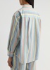 Skyla striped cotton-blend shirt 