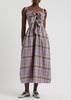 Hattie checked cotton midi dress