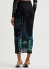 Printed tulle midi skirt 