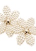 Gardenia faux-pearl beaded clip-on earrings