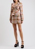 Cut Off tartan wool wrap mini skirt