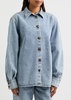 Oversized denim shirt