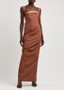 Raf gathered taffeta maxi dress 