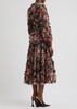 Midnight Dance floral-print tulle midi dress