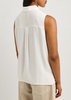 Sleeveless silk-georgette shirt 