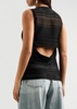 Semi-sheer fine-knit tank 