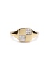 Baby Chevaliere Damier 9kt gold pink ring