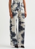 Tie-dye wide-leg jeans