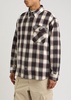 Written checked cotton overshirt