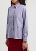 Lotus striped cotton-poplin shirt