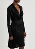 Draped satin-jersey dress 