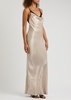 Arabella backless satin maxi dress