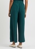 Straight-leg silk trousers 