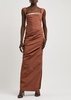 Raf gathered taffeta maxi dress 