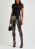 Metallic jersey trousers 