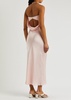 Moon Dance strapless satin maxi dress 