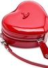 Heart mini patent leather cross-body bag 