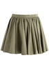 Gaia pleated cotton mini skirt 