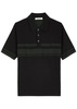 Dawn striped-intarsia wool polo shirt 