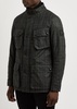 Trialmaster checked waxed cotton jacket 