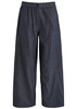 Wide-leg chambray trousers