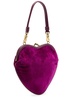 Belle Heart velvet top handle bag 