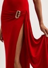 Draped cut-out stretch-jersey gown