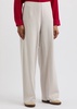 Wide-leg wool trousers