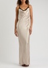 Arabella backless satin maxi dress