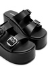 Rubber platform wedge sliders